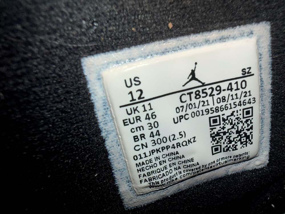 Nike Air Jordan 6 Retro UNC University Blue White Size 12 CT8529-410 - Picture 4 of 15